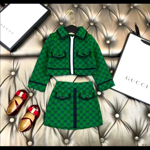 COPY - Kids Green skirt set